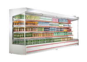 R22 Multideck Open Chiller Fruit Vegetable Open Display Cooler For Drink