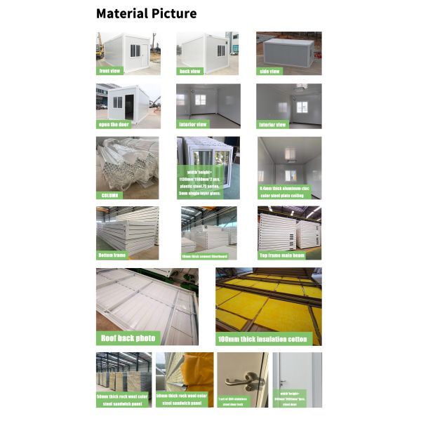 Waterproof Prefabricadas Steel Tiny Container House Flatpack Prefab Home Office Studio