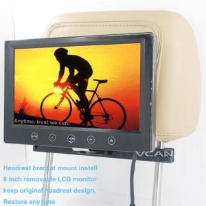 China TM-9008 9 inch car removeable headrest monitor with bracket mount 2 av input 12-24V wholesale