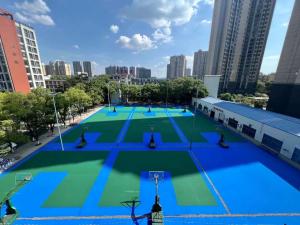 China SPU Basketball Court Sports Floor Coating Silicon PU 8mm Thick wholesale