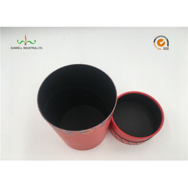 Recycled Offset Printing Cardboard Cylinder Tubes Handmade For Tea Packaging