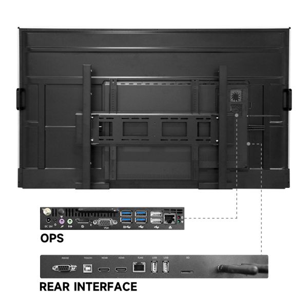 4K Android OPS 55 65 75 86 Inch Multi Touch Screen Digital Boards Interactive Whiteboard Smart Board for School Teaching