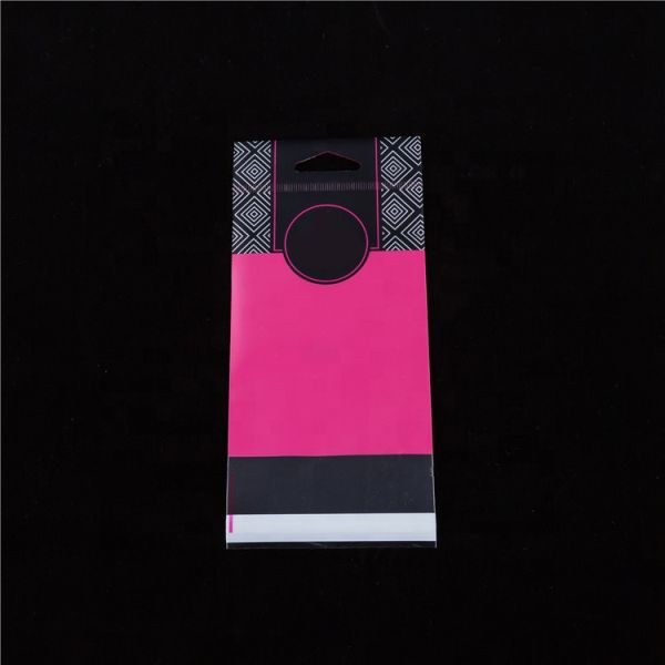 Printed BOPP pack bag, BOPP packaging header bag with Strong adhesive strip