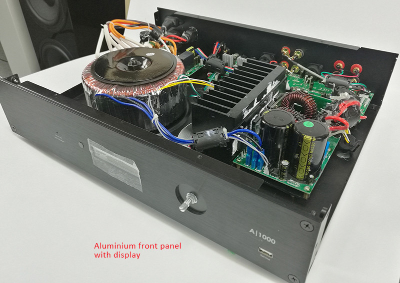 Super Bass 2U Class D Subwoofer Amplifier Home Theater Mono Amplifiers 1000W RMS