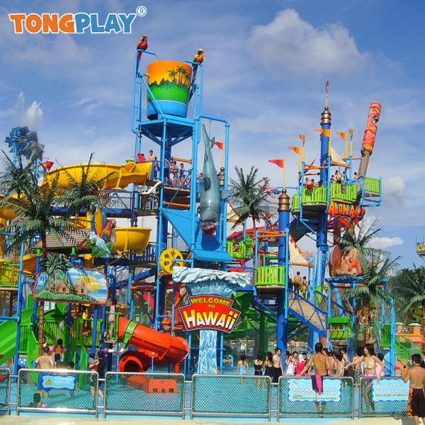Quality Commercial Water Playground Wave Pool System Swimming Pool Accessories Slide Fiberglass Slides for Aquatic Play for sale