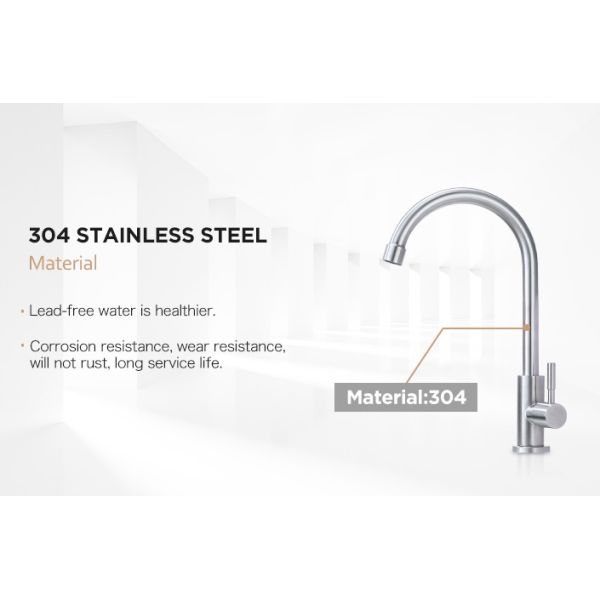 Customized Logo Single Cold Basin Tap Surface Drawing Single Hole Basin Tap