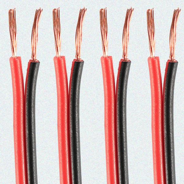 Red Black Parallel Speaker Cable For Audio Transmission Communication