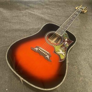 China Custom Dreadnought 41 Inch Dove style acoustic guitar abalone binding wholesale
