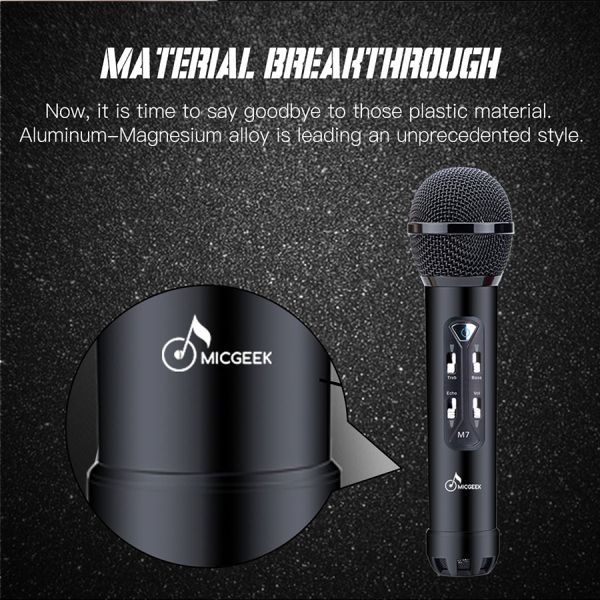 new arrival popular portable microphone M7 Karaoke speaker with bluetooth function