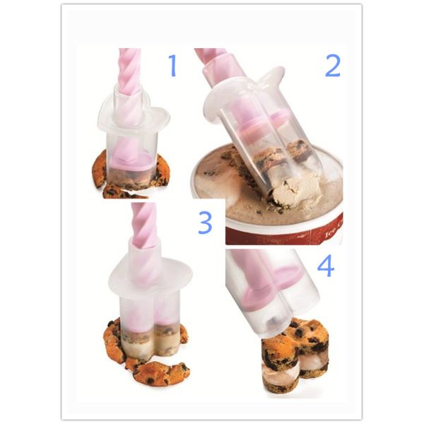 2 Shape Kitchen Baking Tools Mini Ice Cream Sandwich Maker For Home