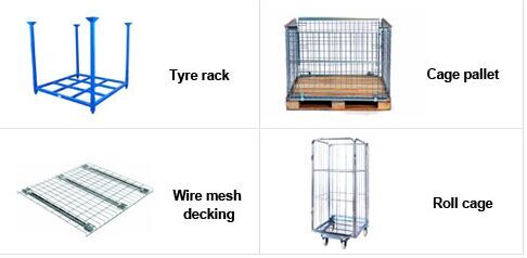 Large collapsible steel mesh storage cages