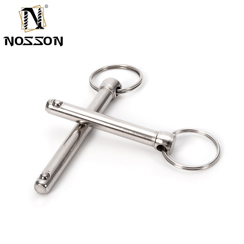 General Industry Silver Quick Reseal Plunger Pin Fastener Safety Stop Stainless Steel Ball Pin for Air Shipping Needs