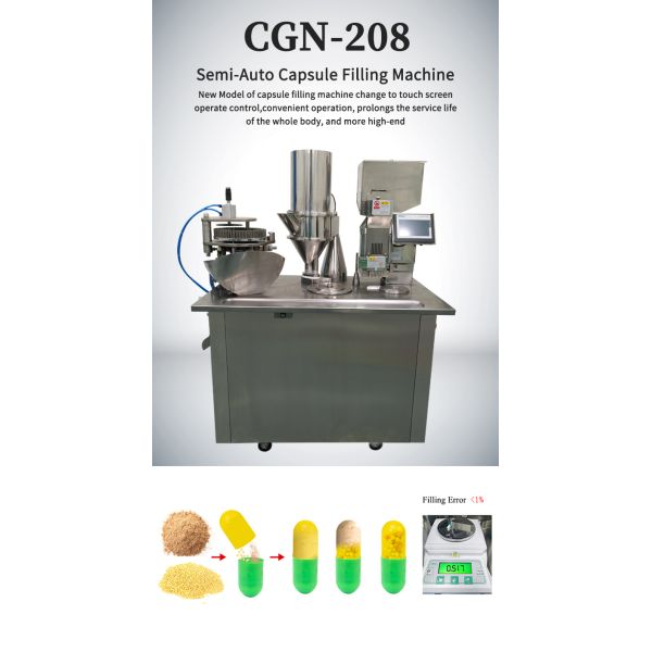 Semi Automatic Capsule Filling Machine For Size 000 00 0 Capsule