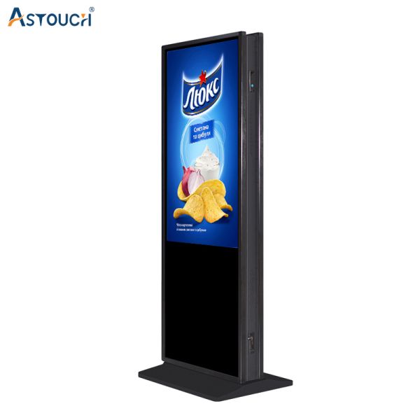 Indoor Freestanding Digital Signage 350nits Double Sided LCD Display 75 Inch