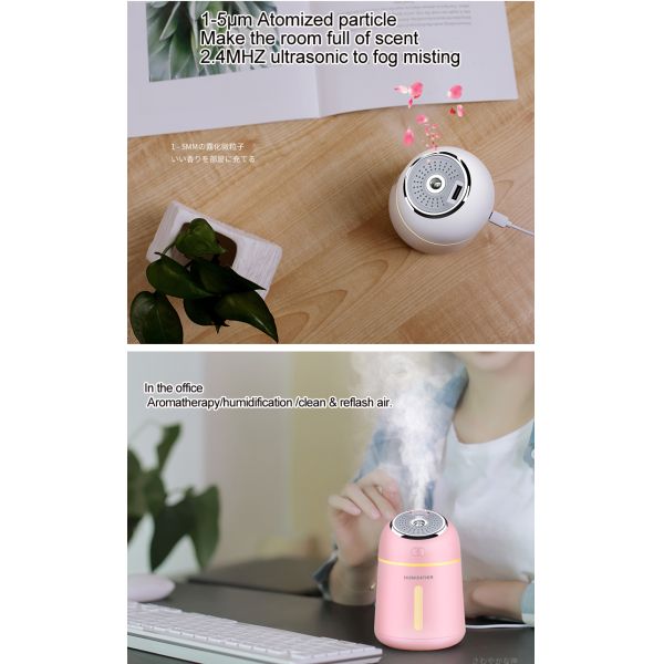 Aromatherapy Diffuser Ultrasonic Essential Oil Diffuser , Air Mister Humidifier 6-IN-1