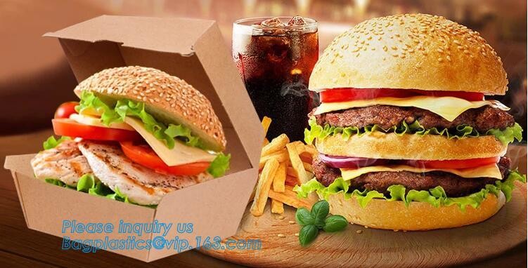 kraft paper sandwich box with window ,triangle sandwich box for packaging,Cardboard Box With Clear Window Burger Sandwic