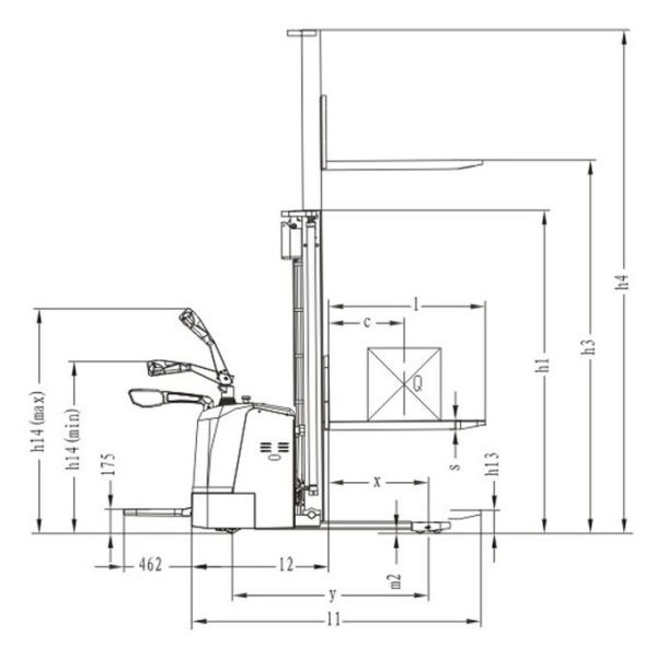 High Load Capacity Full Electric Pallet Stacker With Mast Stable Operation