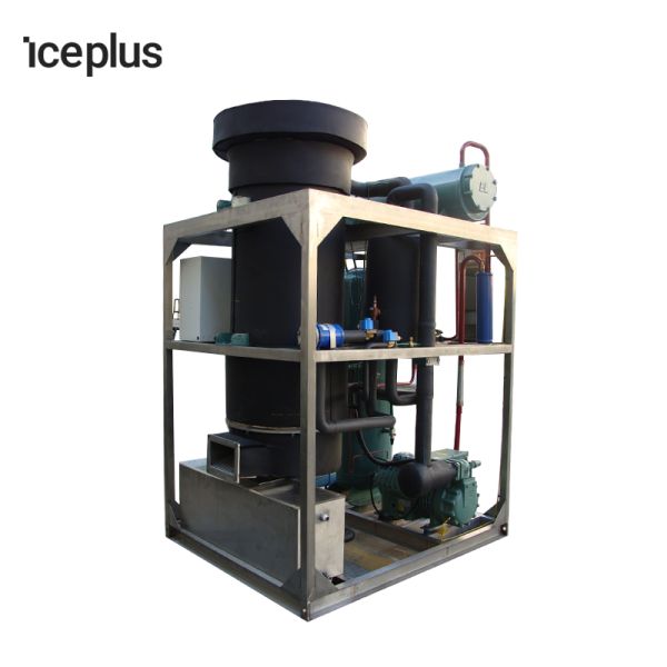 Big Daily Capacity Tube Ice Making Machine Round Ice Shape 29mm To 32mm Diameter