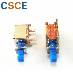 China 7.7x13x24.4mm Input Output Connectors Tact Switch With Elastic , Dip Type Momentary Tactile Switch Blue Button wholesale