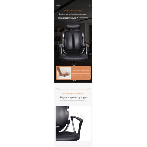 PU Leather Ergonomic Executive Chair with Modern Design Style and 3-Year After-sales