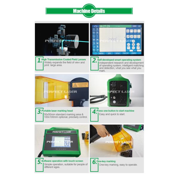 20w 30w MINI Handheld Laser Marking Machine For Metal , Portable Small Laser Engraving Machines