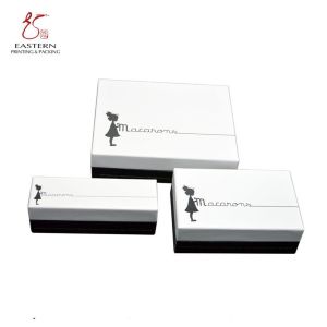 China Recycled Sliding Macaron Gift Boxes Offset Printing With Lid wholesale