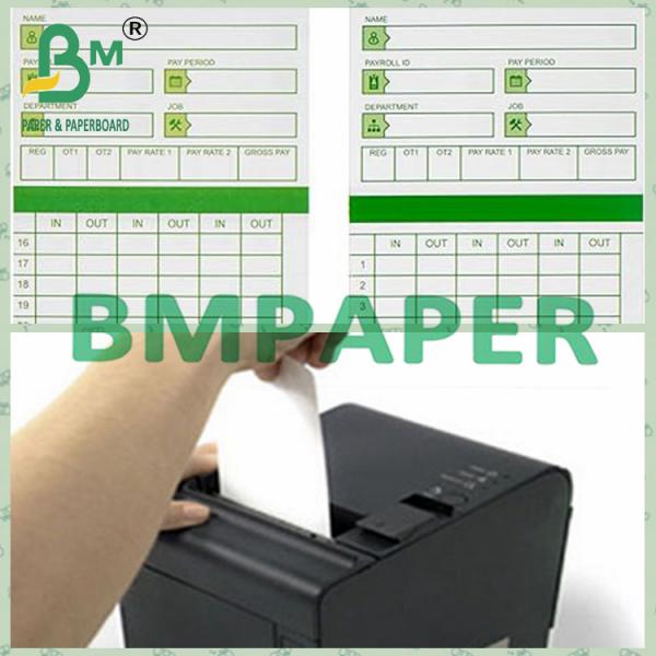 70 - 250g 1 - Ply Bond Receipt Thermal Paper Card For Time Card 3" x 8"