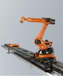 Robot Moves KUKA Automated Robot Rail Guide KL 250-3 7th Axis Rail