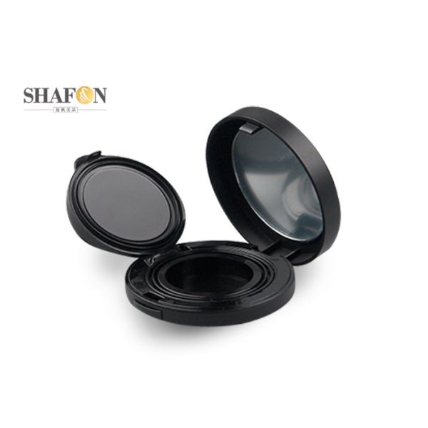 Black Women Empty Air Cushion Compact Case For Personal Makeup Simple Design