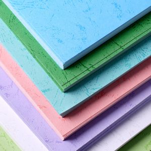 Flat Texture Leather Grain Stationary A4 Binding Paper