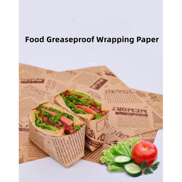 Embossing Recycled Greaseproof Food Wrap Paper Customized