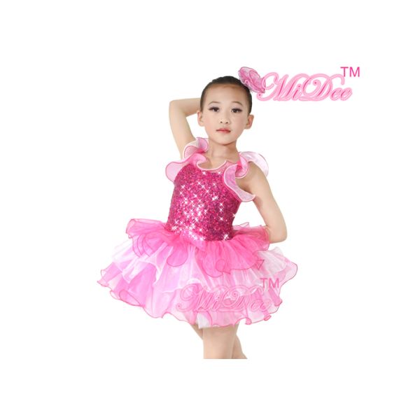 Spandex / Polyester Ballet Dance Costumes Sequin Top Attached Wide Straps