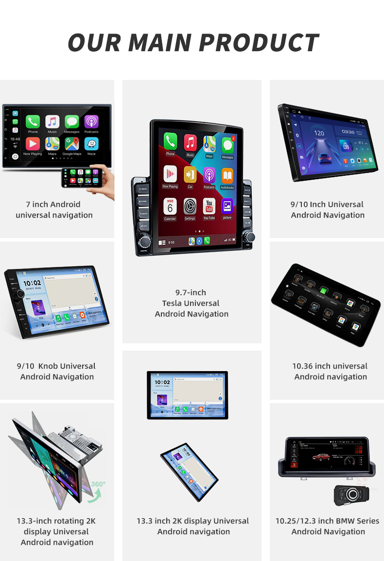 Universal Year Car Stereo 2 Din 7 Inch Carplay Car Radio Touch Screen Android Navigation Double Din Car Dvd Player