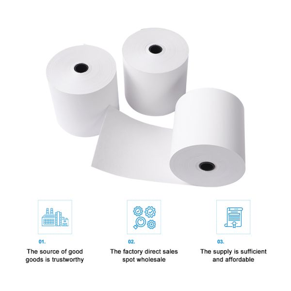 85m Fax 80mm 61gsm Thermal Receipt Paper Rolls