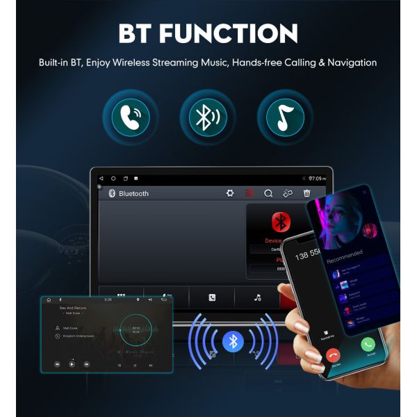13.3 Inch GPS Navigation Car DVD Player with Cooling Fan and Multiple Language Support