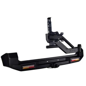China Jimny Leopard rear bumper with spare tire rack 4x4 Tail Bumper for Jimny auto steel bumper wholesale