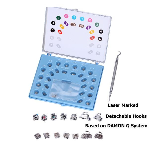 Self - Ligation Type Metal Dental Braces With Groove Depth Optimization Design