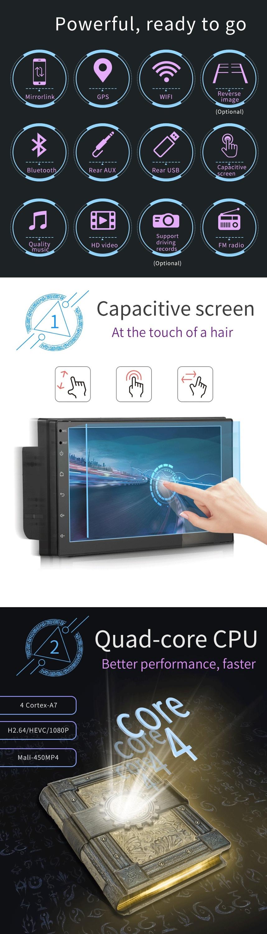 Dul Din Universal Car DVD Player / Android Universal Car Dvd Player Wifi Gps