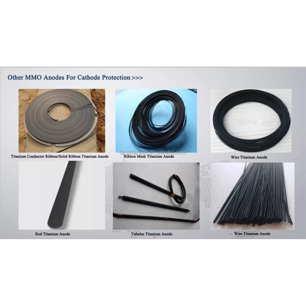 titanium ribbon anode 6.35x0.635mm for cathodic protection (ICCP) in Fine Sand and Concrete