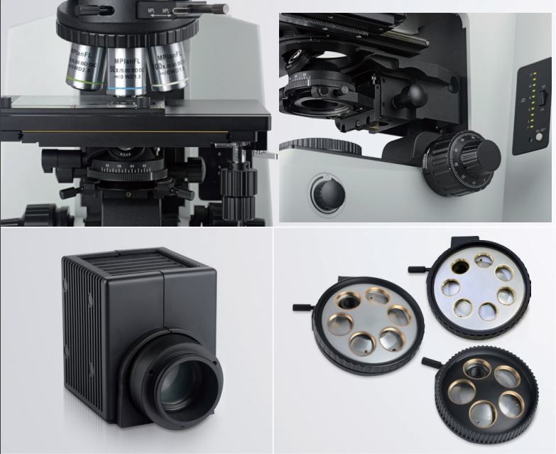 Trinocular Dark Field Microscope Optical Camera 50X Objective DIC Metallurgical
