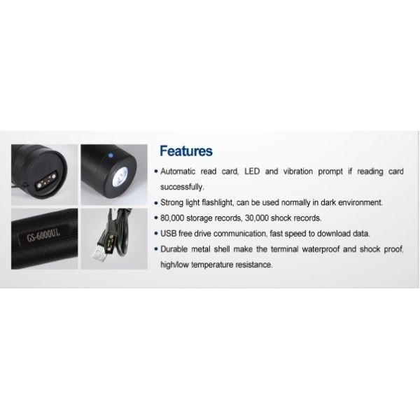 Flashlight RFID Security Guard Tracking System With 5V USB Port