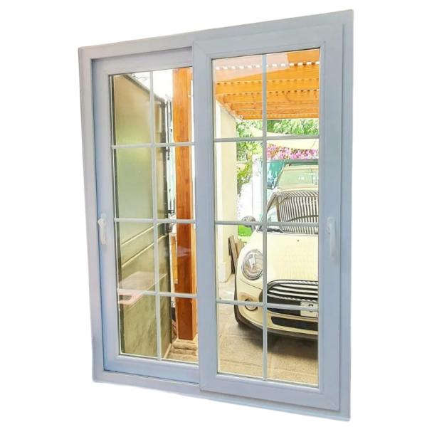 Quality Double Glass Plastic PVC Sliding Windows House Windows With Mosquito Net for sale
