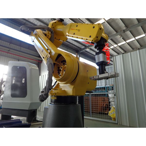 High performance FUNAC Robot Cell Metal Deburring Machine 380V for Faucet / Handle / Water Tap