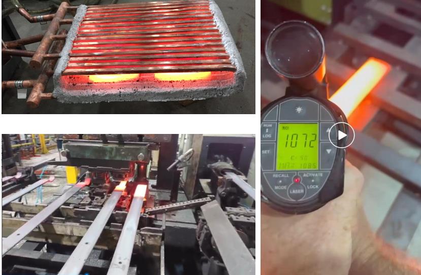 High Frequency Induction Heating Equipment Automatic Feeding Flat Bar Heating For Hot Forge