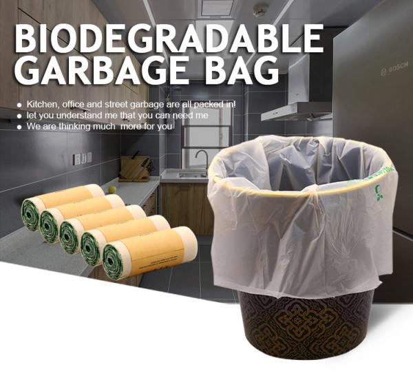 100% biodegradablet rash bags garbage bags cornstarch compostable bag