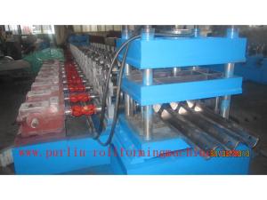 China PLC Control Crash Barrie Guardrail Roll Forming Machine , Highway Guardrail Making Line wholesale