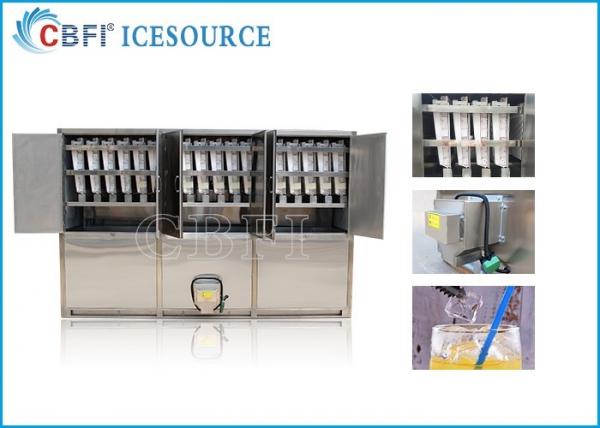 Quality 5 tons Commercial Ice Maker Machine / Ice Cube Equipment With 500 Kg Ice Storage Bin Capacity for sale