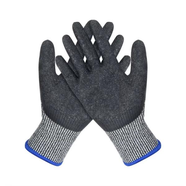 Quality Resistant Gloves Knitted Liner Palm Coated Anti Cut Glove for Glass Industry for sale