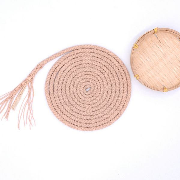 4mm 5mm 6mm Braided Polyester Cord Flat Knitting Narrow Ribbon