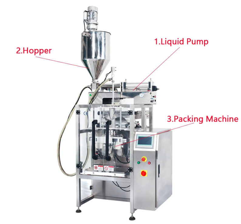 220V 50HZ 3P Automatic Liquid Sachet Packing Machine For Water Juice